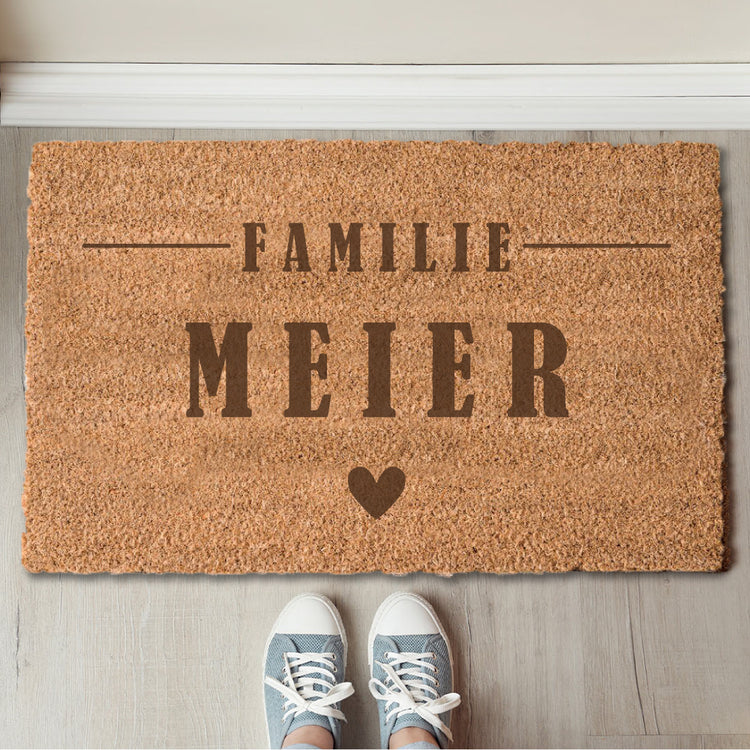 Kokos-Fußmatte Familie