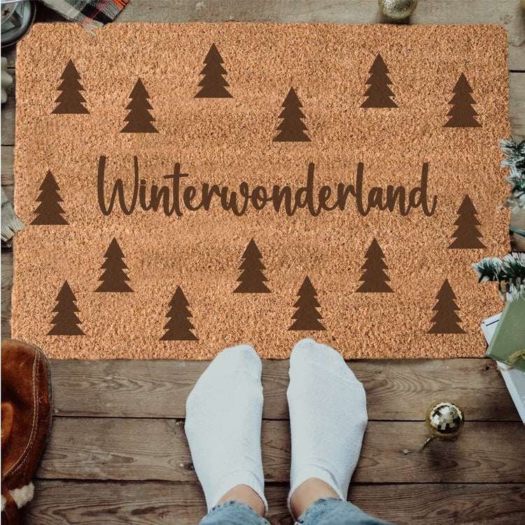 Kokos-Fußmatte  Winterwonderland