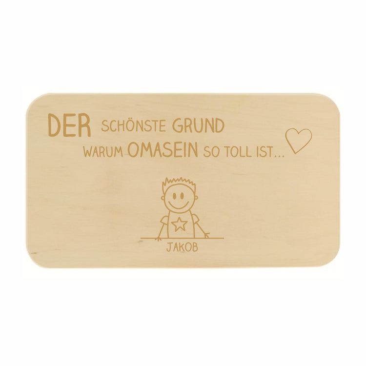 Frühstücksbrett Omasein / Opasein