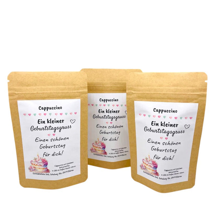 3-er Set - Ein kleiner Geburtstagsgruß - Cappuccino