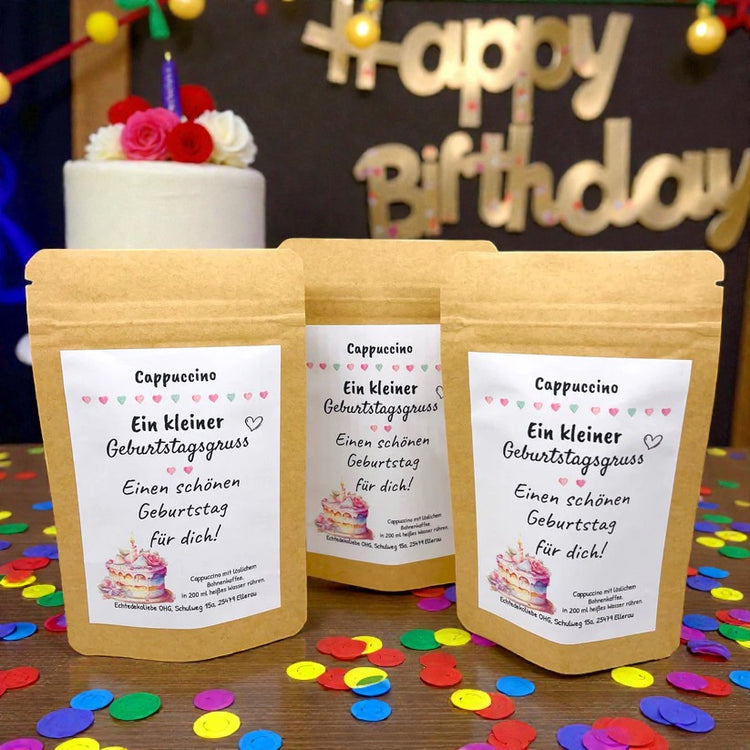 3-er Set - Ein kleiner Geburtstagsgruß - Cappuccino