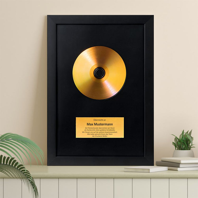 Personalisiertes Bild Goldene Schallplatte
