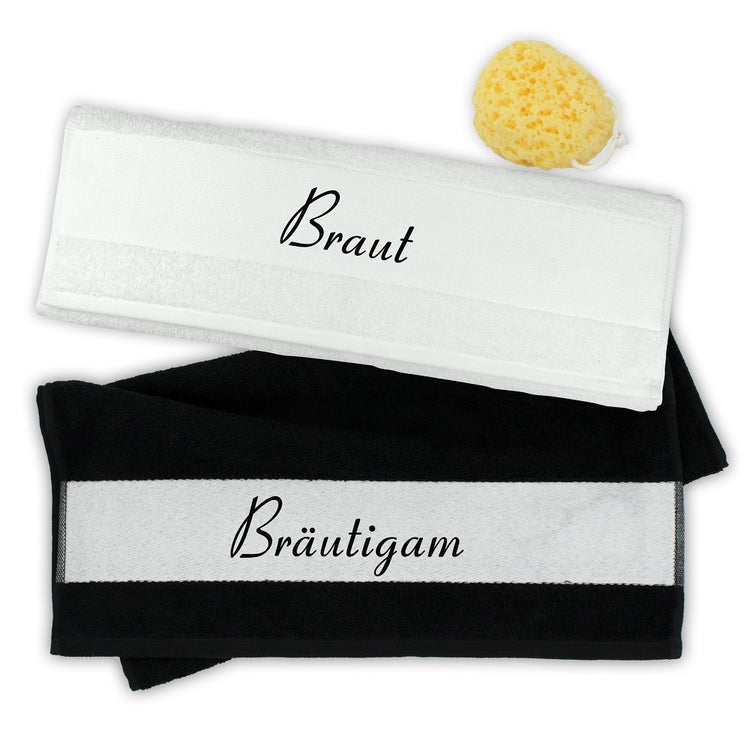 Handtuch-Set Braut & Bräutigam