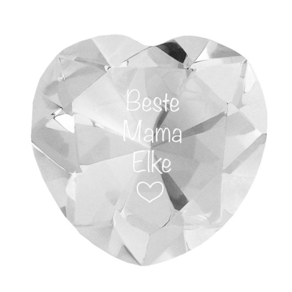 Glasherz Beste Mama mit Name