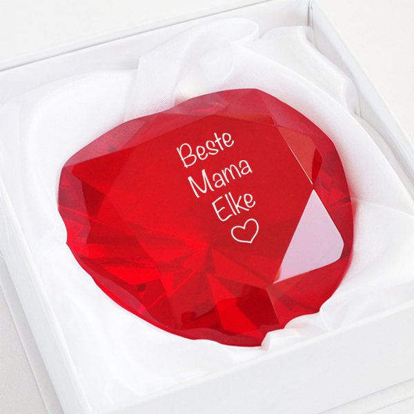 Glasherz Beste Mama mit Name