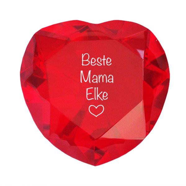 Glasherz Beste Mama mit Name