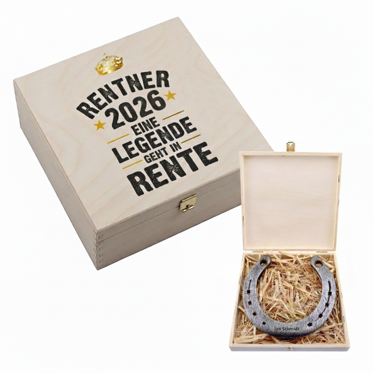 Hufeisen-Box Rentner/Rentnerin 2026 - Eine Legende geht in Rente