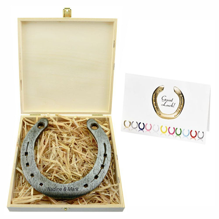 Personalisierte Hufeisen-Box Meine Konfirmation / Firmung / Kommunion (Fisch)
