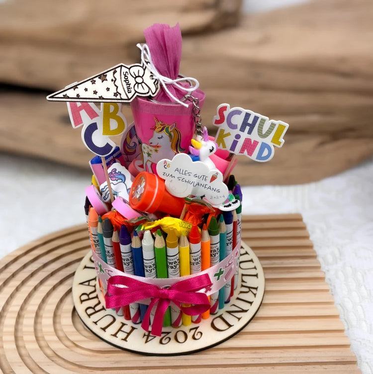 Schultorte - Geschenkidee zur Einschulung - Stiftetorte - viele Designs