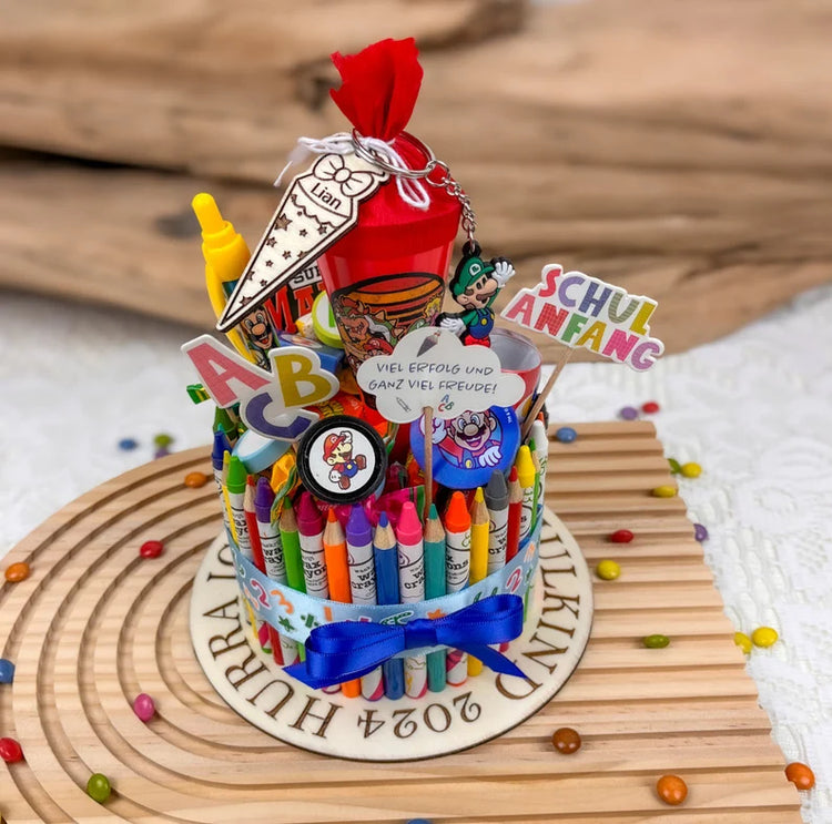 Schultorte - Geschenkidee zur Einschulung - Stiftetorte - viele Designs