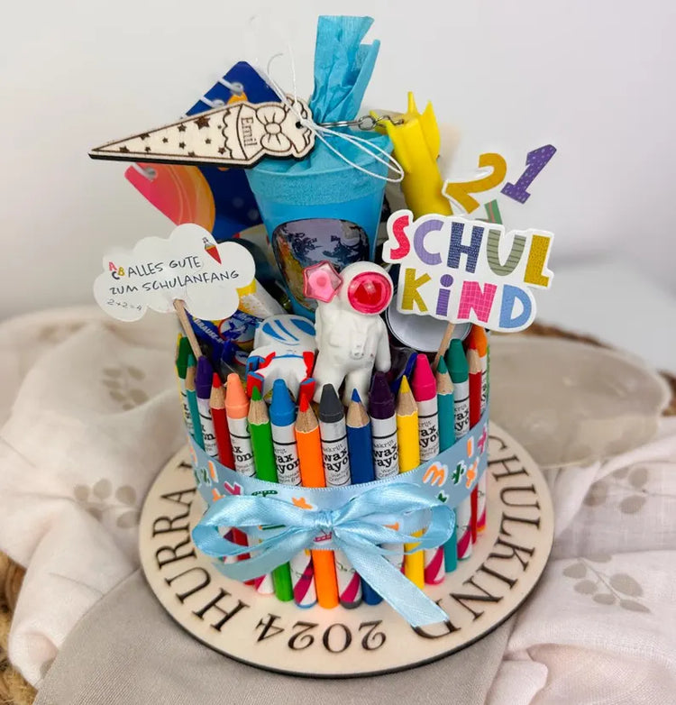 Schultorte - Geschenkidee zur Einschulung - Stiftetorte - viele Designs