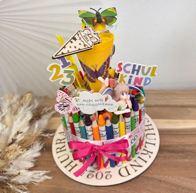 Schultorte - Geschenkidee zur Einschulung - Stiftetorte - viele Designs