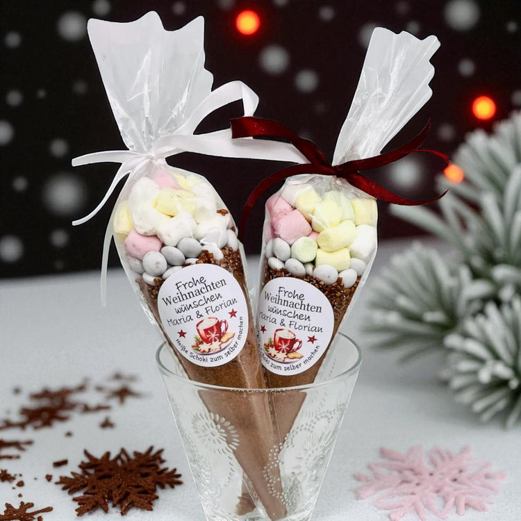 Geschenktüte - Süßer Kakao mit Marshmallows - personalisierbar