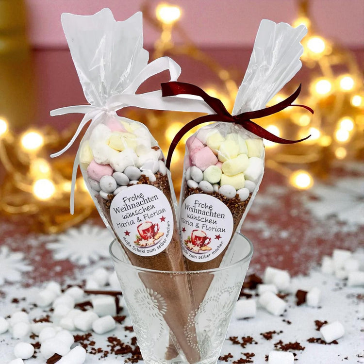 Geschenktüte - Süßer Kakao mit Marshmallows - personalisierbar