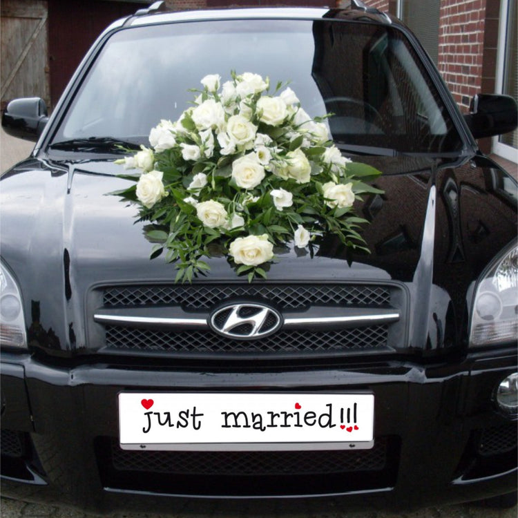 Autokennzeichen & Deko Schild just married!!!