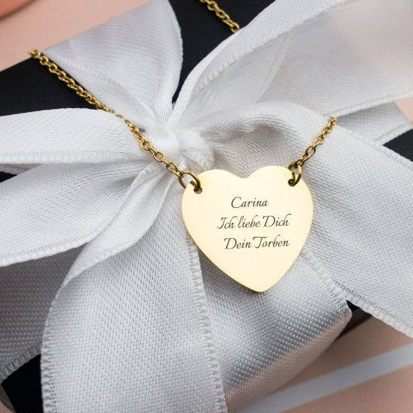Personalisierbare Kette mit Herz-Anhänger