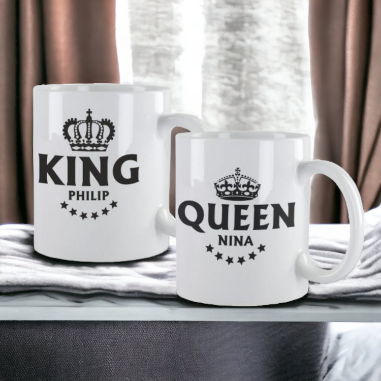Tassen-Set King & Queen - personalisiert