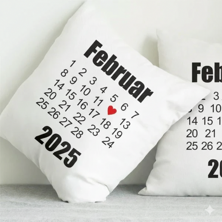 Weißes Kissen Schönster Tag