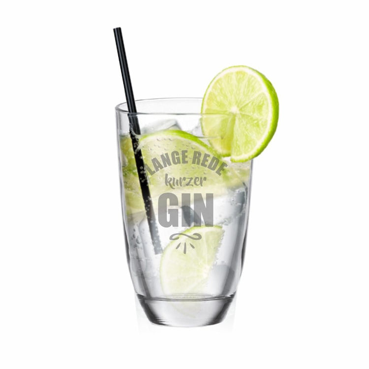 GIN-Glas Lange Rede, kurzer GIN