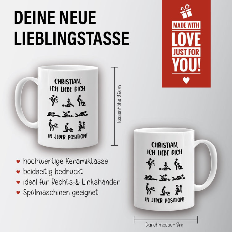 Tasse Stellungen - personalisiert