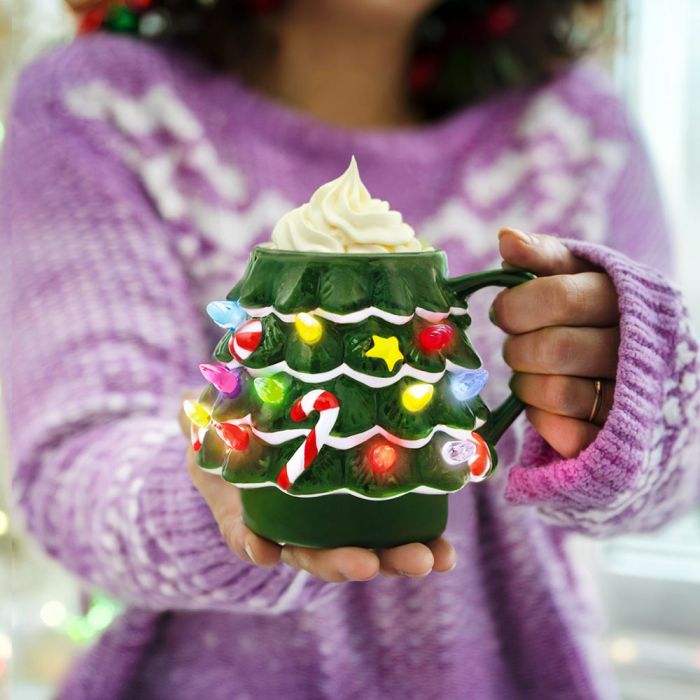 Weihnachtsbaum-Tasse mit LED - Christmas Tree