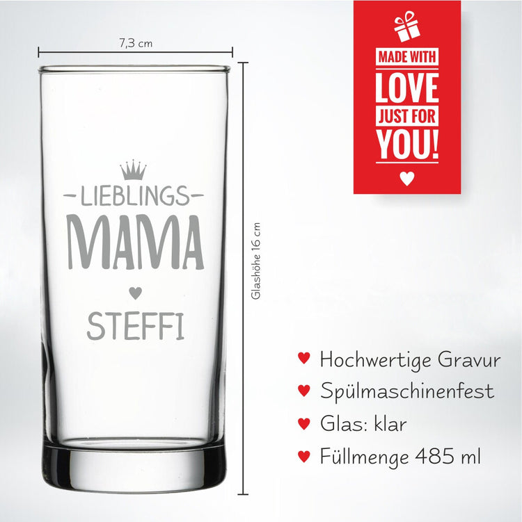 Saftglas Lieblings-Mama - personalisierbar