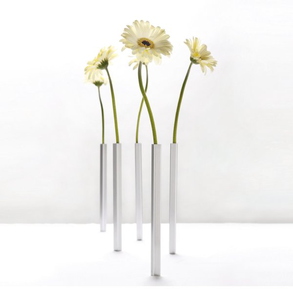 Magnetic Vase 5er-Set silber