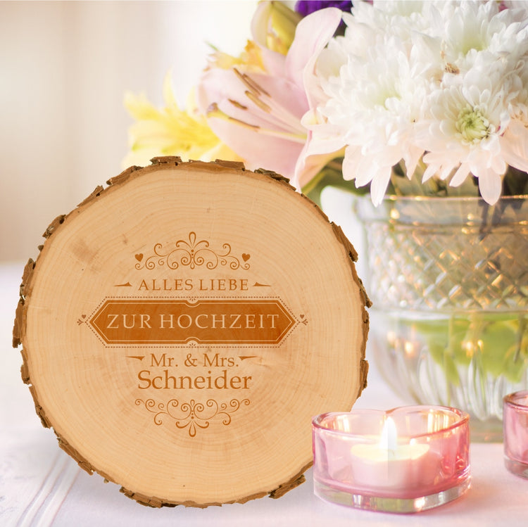 Baumscheibe Mr & Mrs - personalisiert