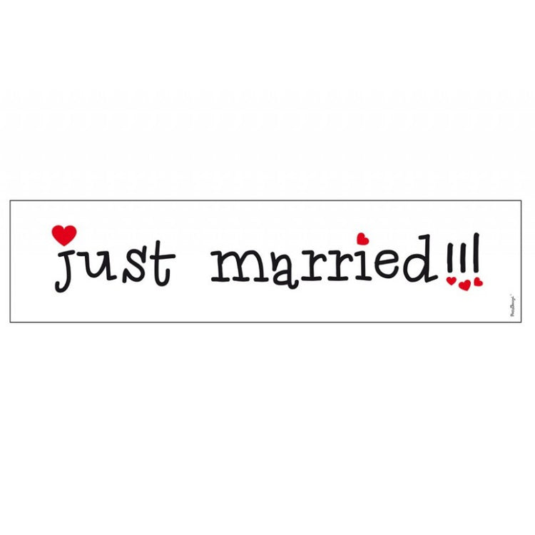 Autokennzeichen & Deko Schild just married!!!