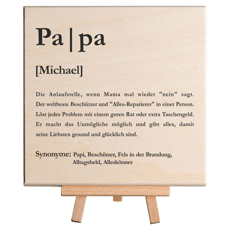 Personalisiertes Holzbild Papa