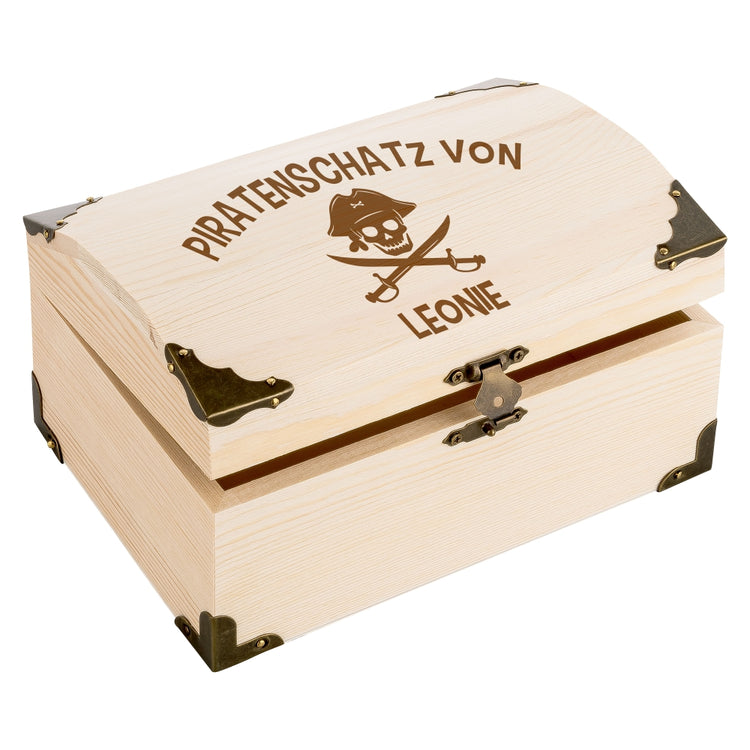 Schatztruhe mit Namensgravur Piratenschatz