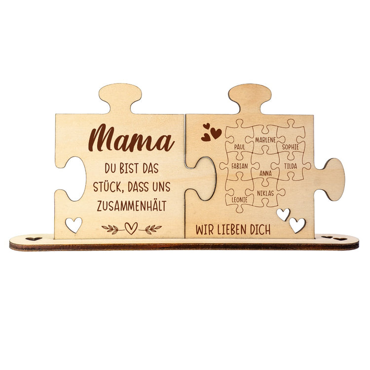 Holz - Puzzleteile Mama - personalisiert