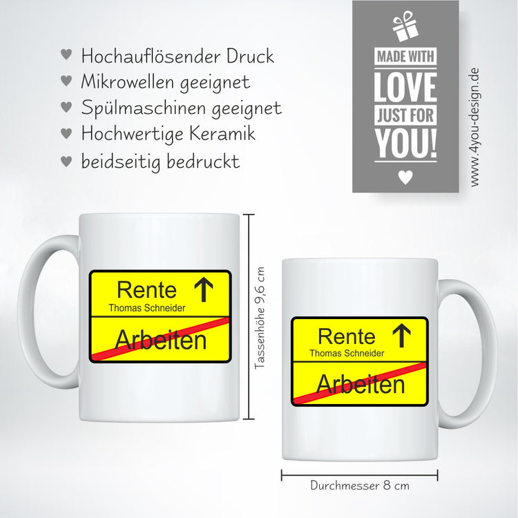 Tasse Rente - personalisiert