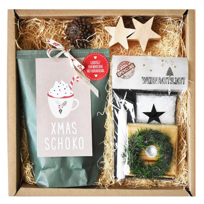 Geschenkbox - Weihnachtspräsent Box Rentier Schokolade