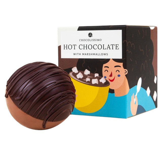 Schokoladenkugel mit Marshmallows