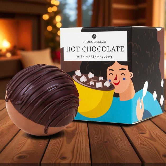 Schokoladenkugel mit Marshmallows