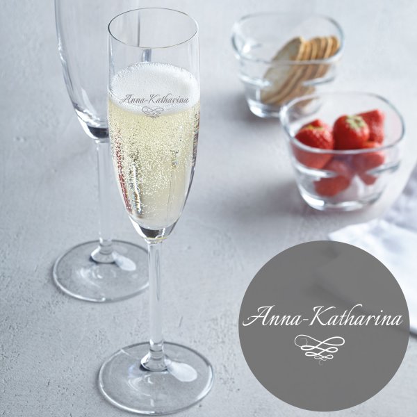 Leonardo Sektglas mit Namensgravur