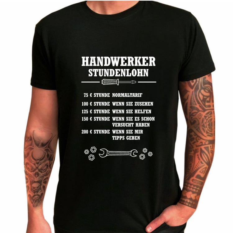 T-Shirt Handwerker Stundenlohn