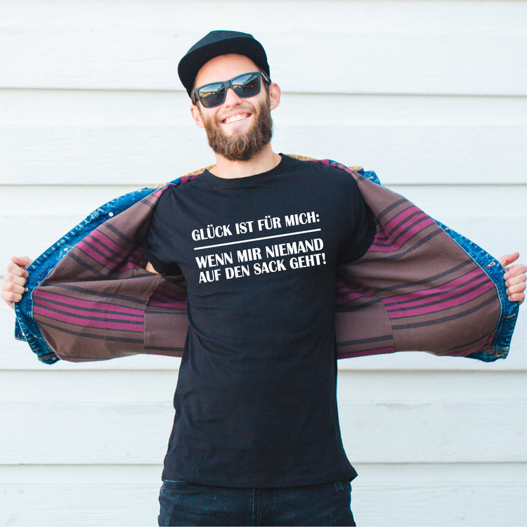 schwarzes T-Shirt Glück ist für mich...