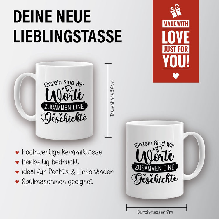 Tasse Einzeln Worte... Zusammen eine Geschichte