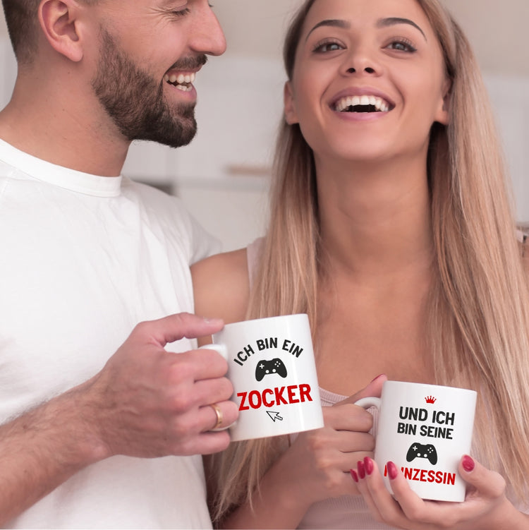 Tassen-Set Ich bin ein Zocker & Und ich bin seine Prinzessin