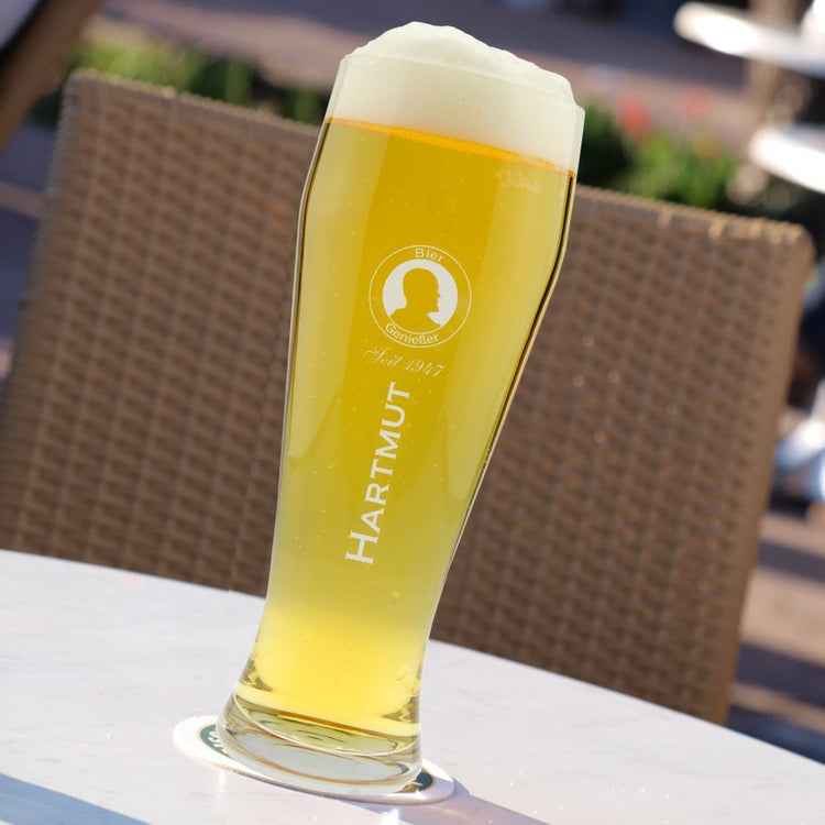 Personalisiertes Weizenbierglas Name & Logo