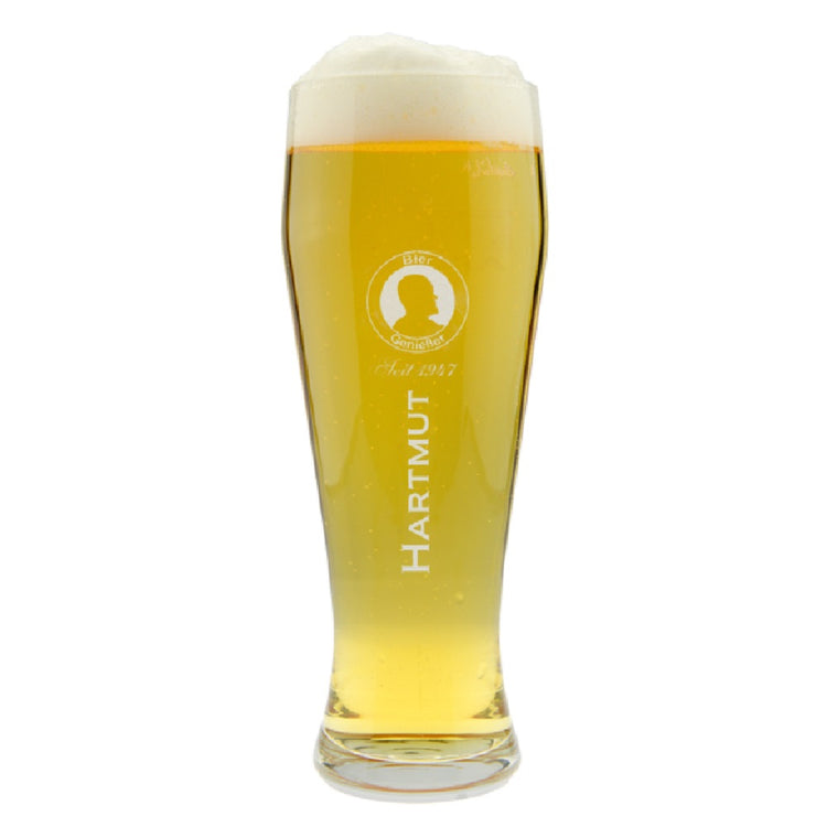 Personalisiertes Weizenbierglas Name & Logo