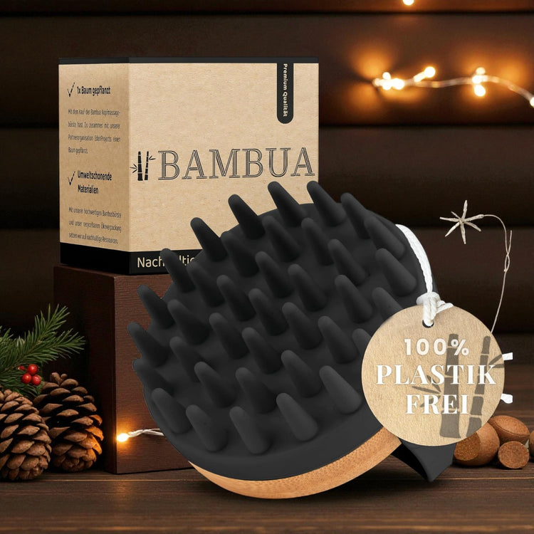 Kopfhaut Massagebürste (Anti-Schuppen Effekt) - Wellness Geschenk