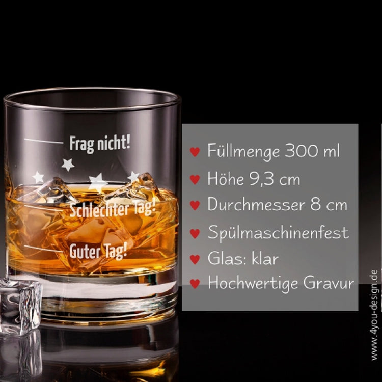 Whiskyglas Guter Tag, Schlechter Tag - Frag nicht!
