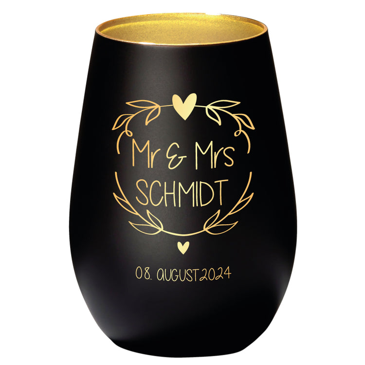 Windlicht Hochzeit Mr. & Mrs.