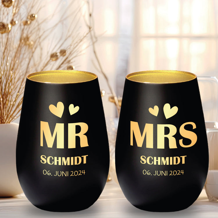 Windlicht Hochzeit MR. & MRS.