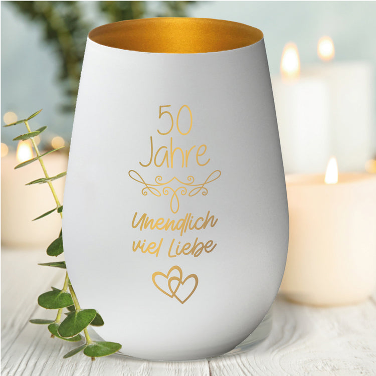 Windlicht 50 Jahre unendliche Liebe