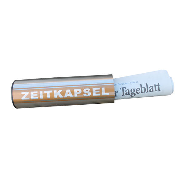 Zeitkapsel mit individuellem Druck, 2 Größen